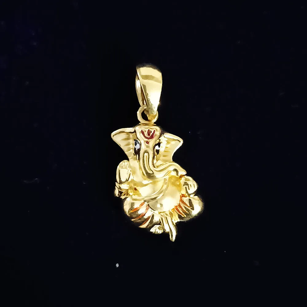 22 KT Gold Unisex Lord Ganesha Pendant (D20)