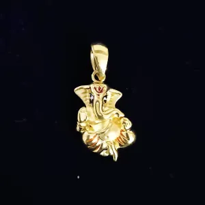 22 KT Gold Unisex Lord Ganesha Pendant (D20)