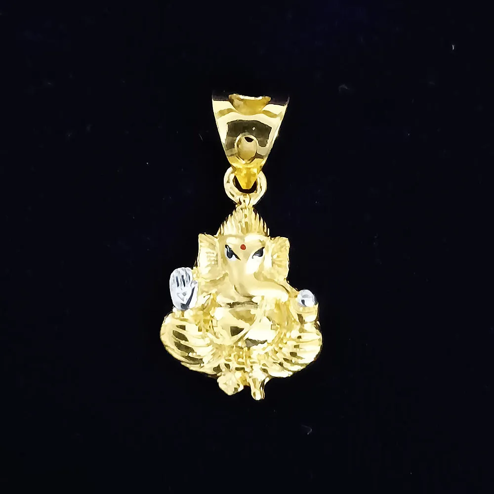 22 KT Gold Unisex Lord Ganesha Pendant (D22)