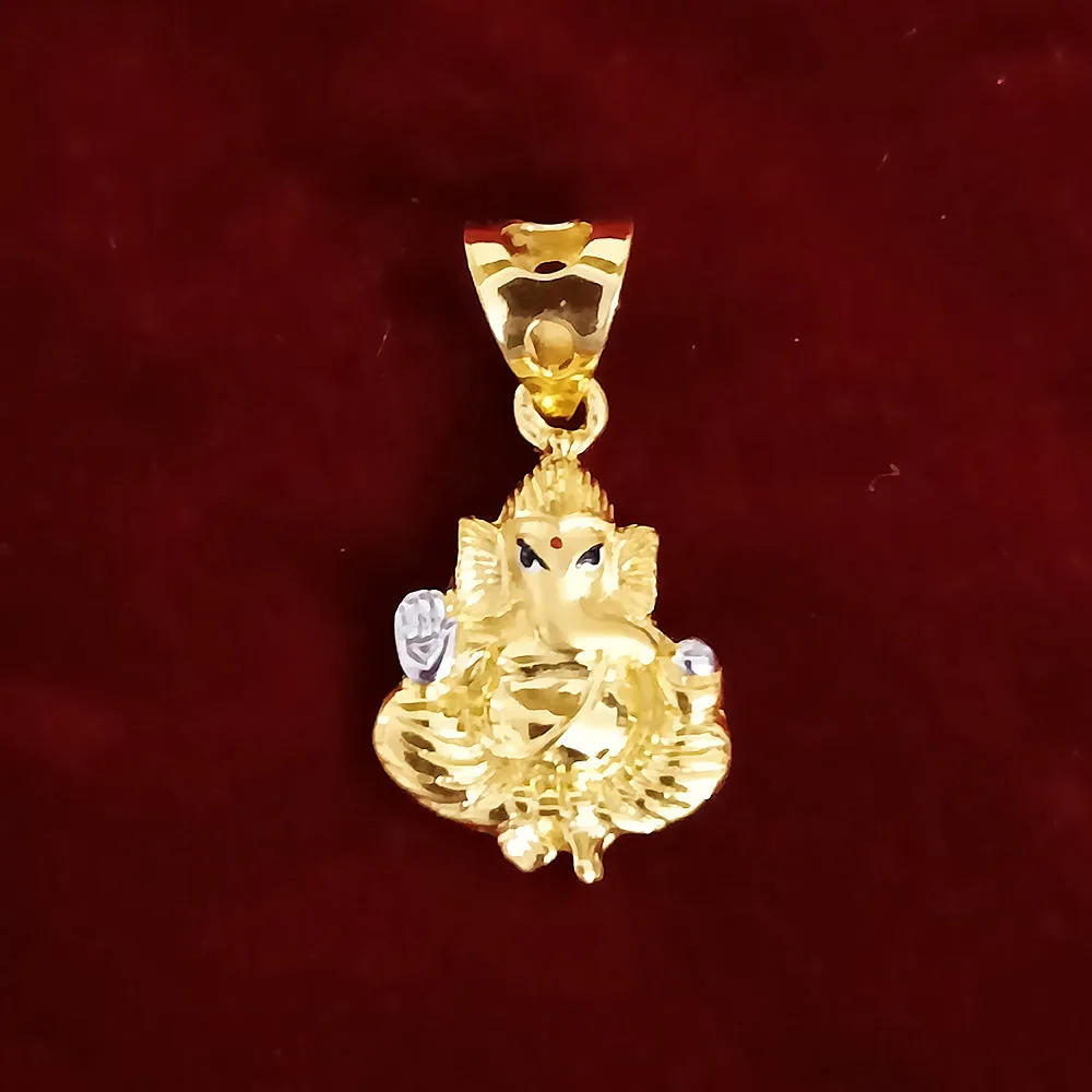 22 KT Gold Unisex Lord Ganesha Pendant (D22)