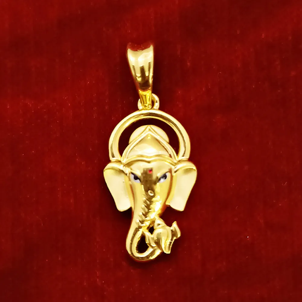 22 KT Gold Unisex Lord Ganesha Pendant (D2)