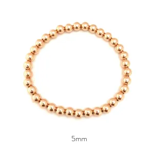 5mm Rose Gold-filled Bead Bracelet