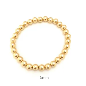 6mm Gold-filled Bead Bracelet