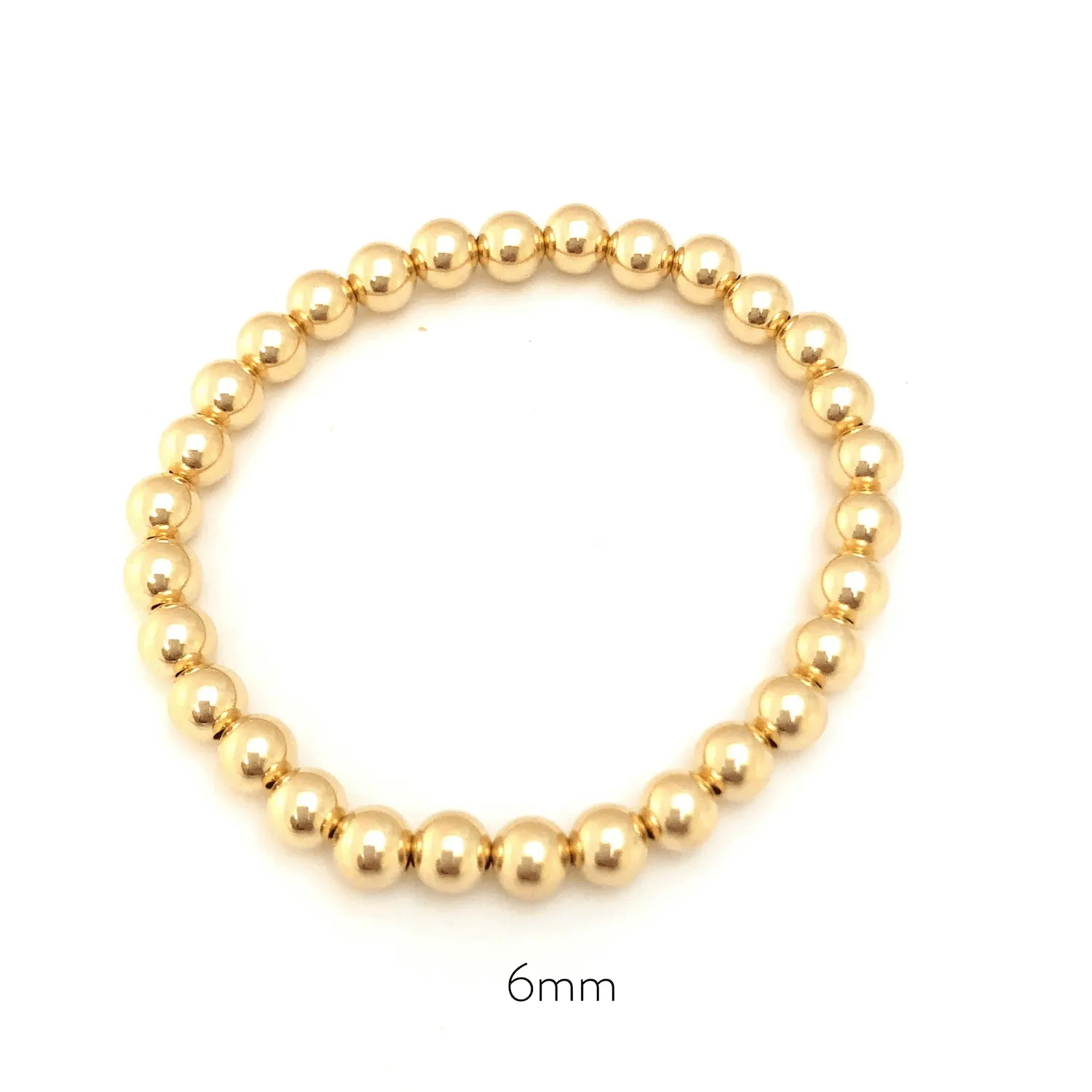 6mm Gold-filled Bead Bracelet