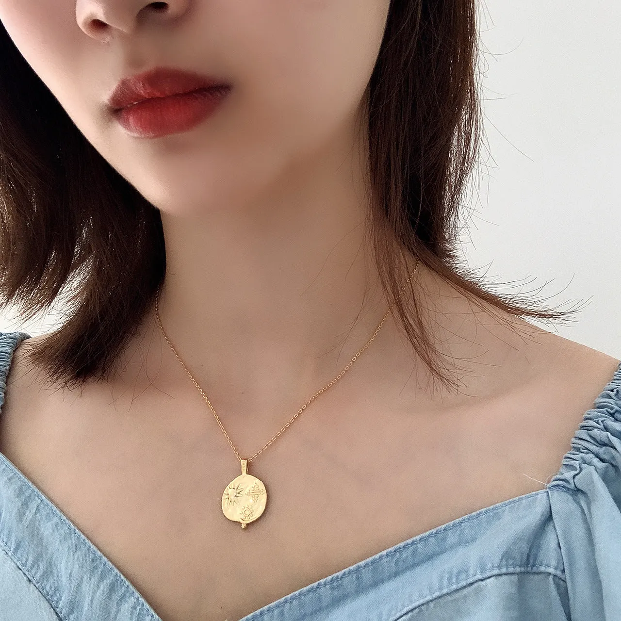 925 Sterling Silver Minimalist Flower Geometric Silver Necklaces
