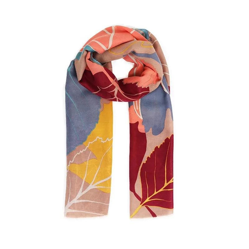AUTUMN LEAVES PRINT SCARF