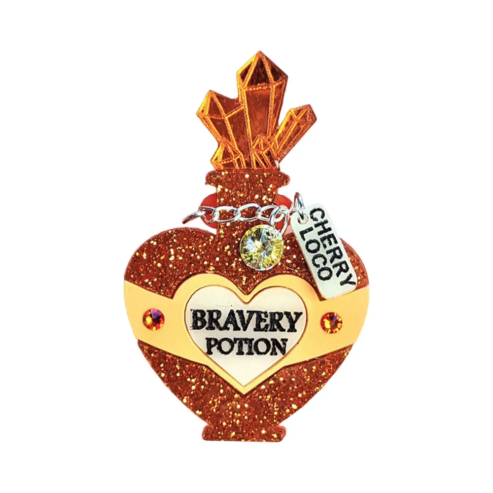 Bravery Potion Brooch by Cherryloco Jewellery