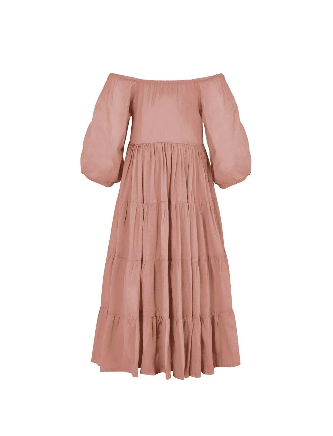 Brielle Full Sleeve Tiered Little Girls Dress