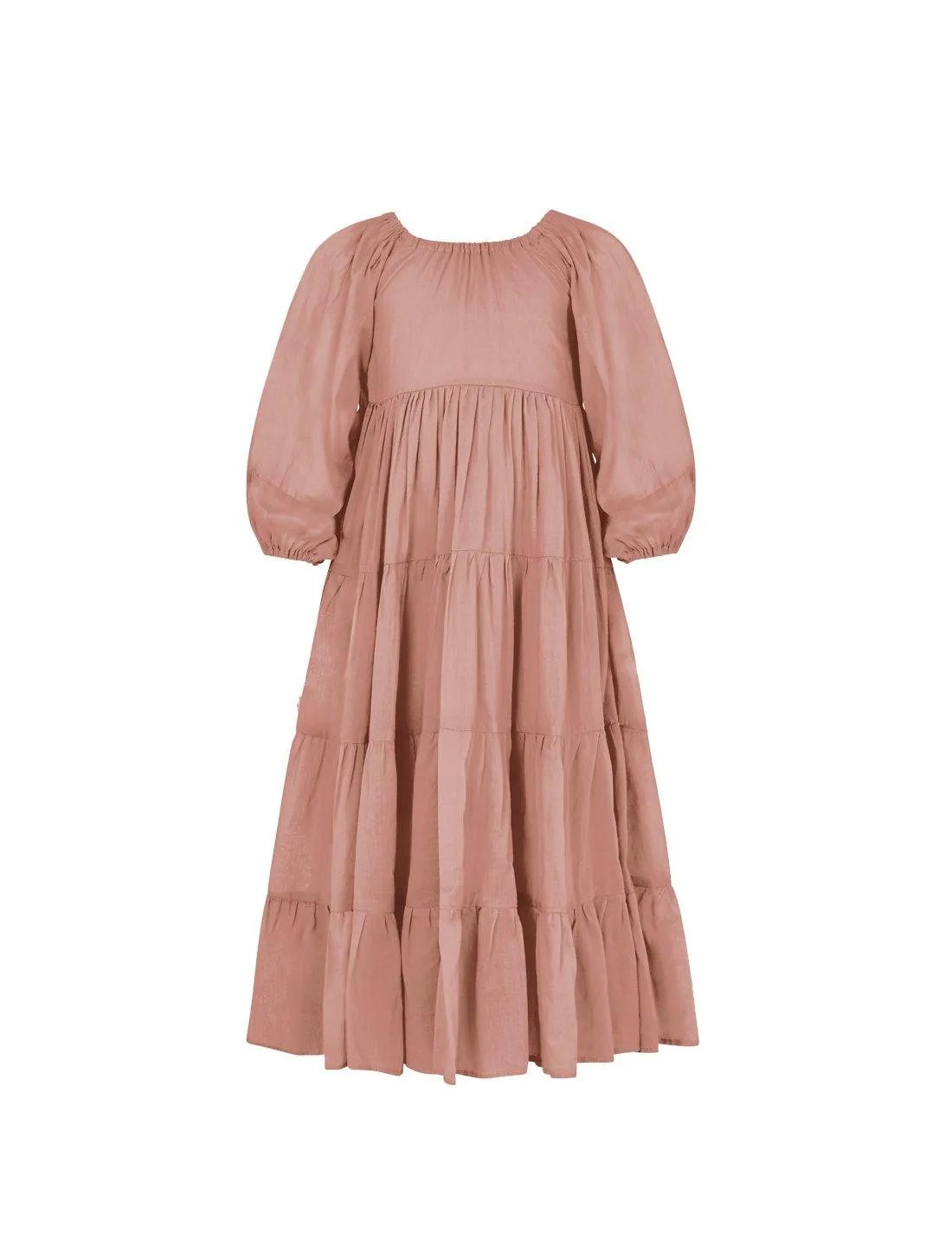 Brielle Full Sleeve Tiered Little Girls Dress