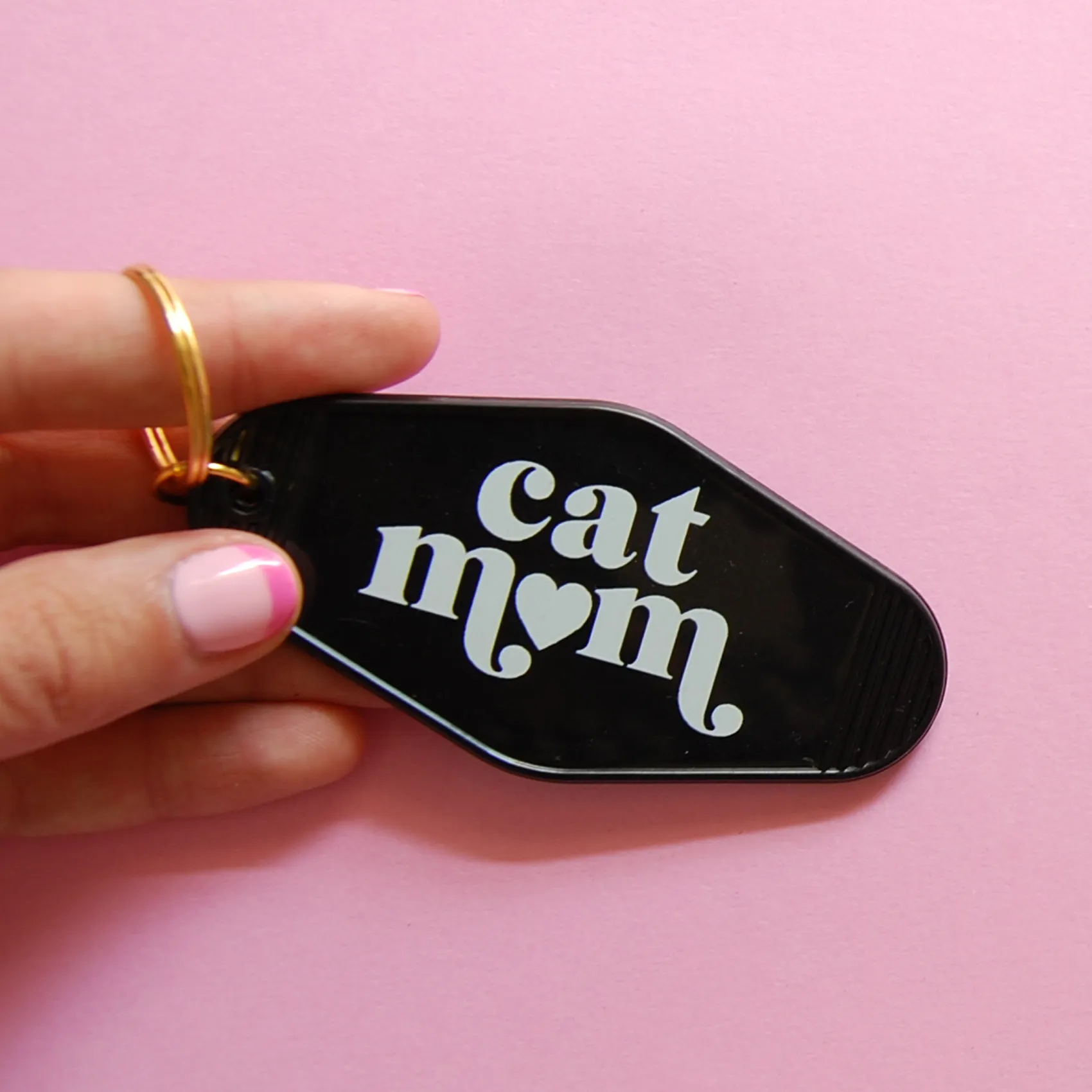 Cat Mom Keychain