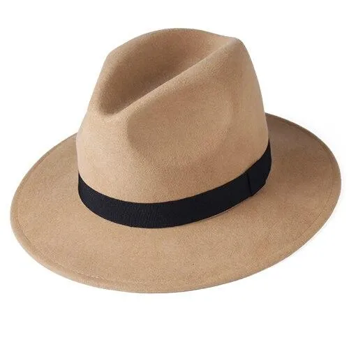 Classic Wool Felt Fedora Hat