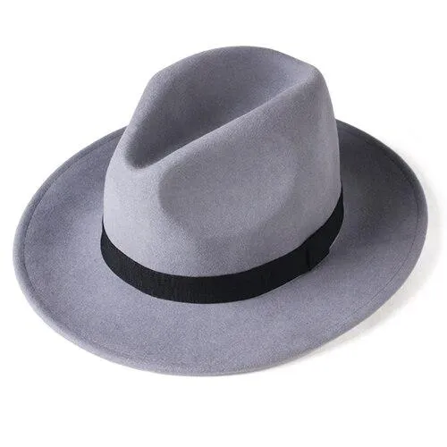 Classic Wool Felt Fedora Hat