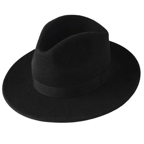 Classic Wool Felt Fedora Hat