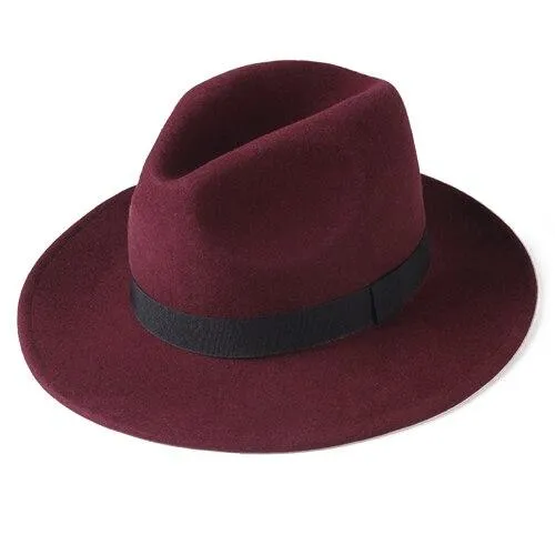 Classic Wool Felt Fedora Hat