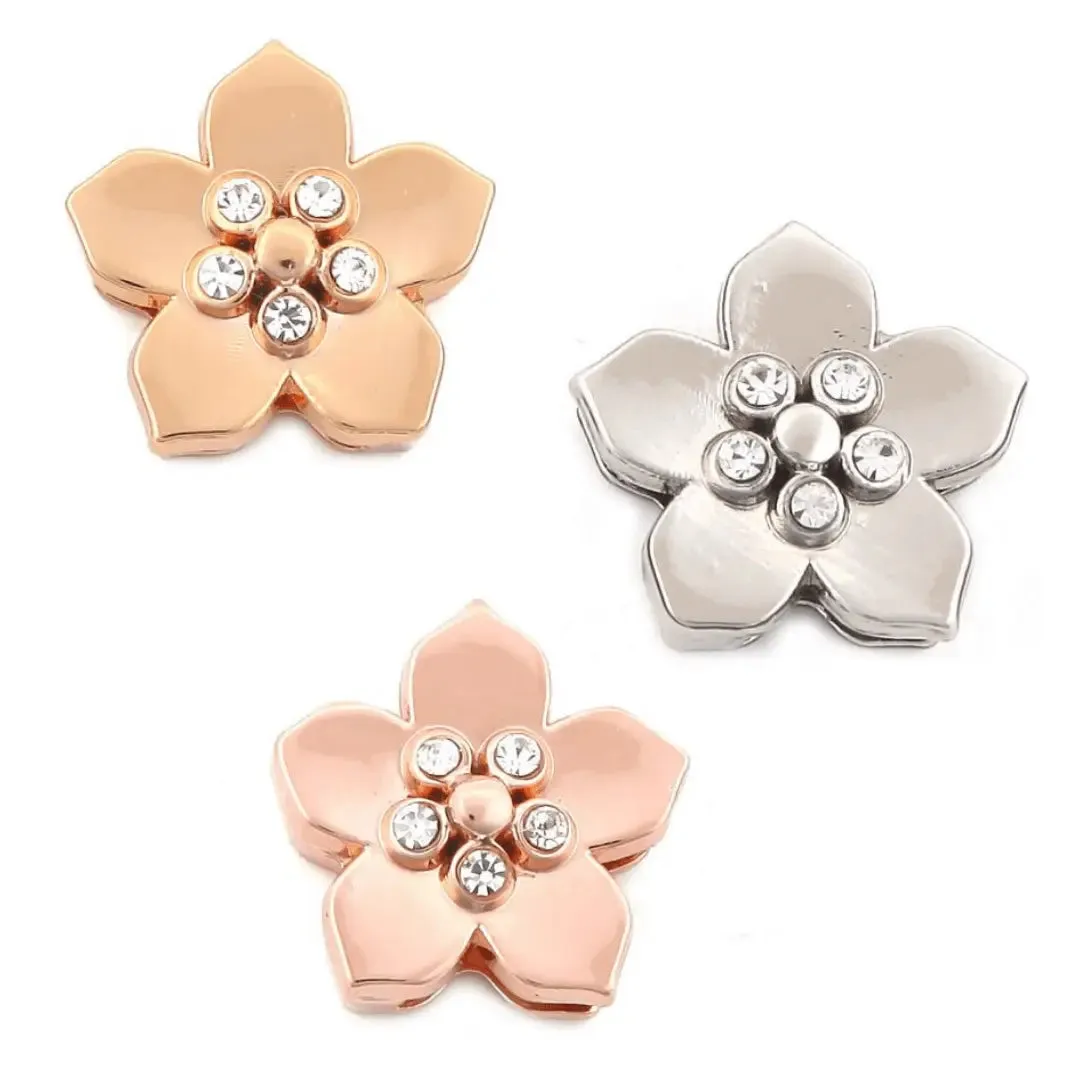 ClaudiaG 5 Stone Flower Charm for Slider Collection Bracelets