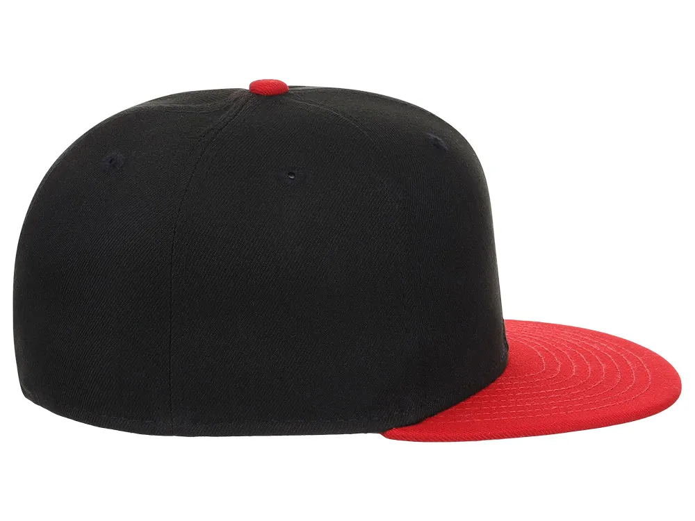 Crowns By Lids Full Court Fitted Cap - Black/Red