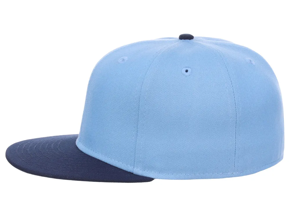 Crowns By Lids Full Court Fitted Cap - Sky Blue/Navy