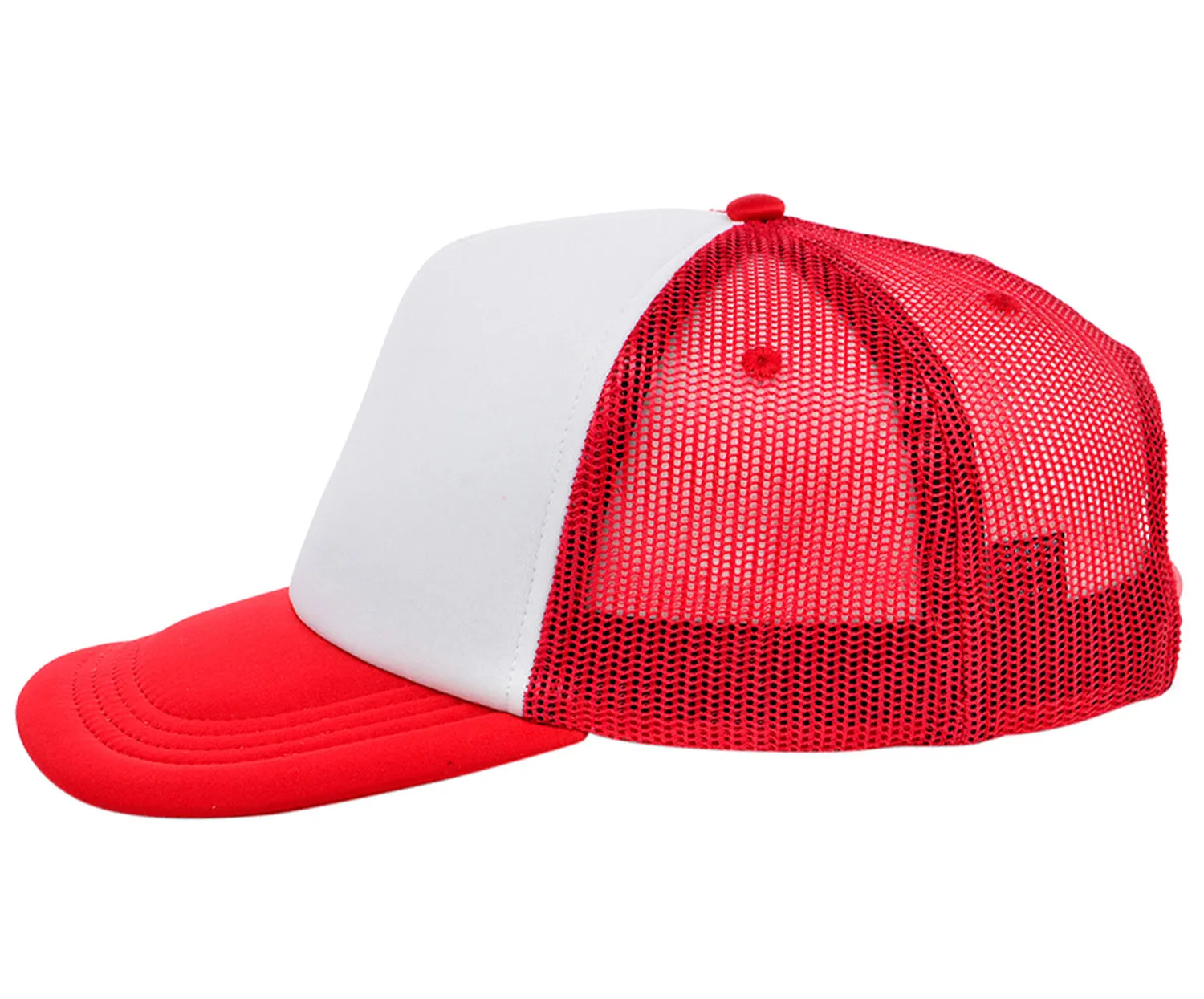Crowns By Lids Screen Foam Trucker Cap - White/Red