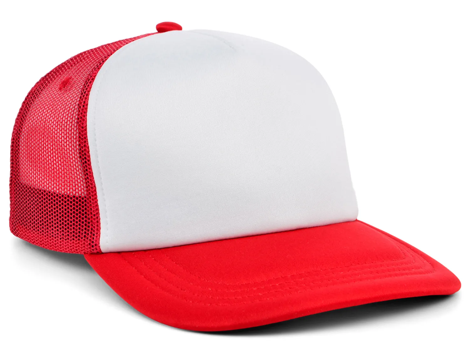 Crowns By Lids Screen Foam Trucker Cap - White/Red