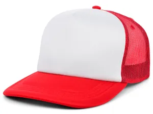 Crowns By Lids Screen Foam Trucker Cap - White/Red