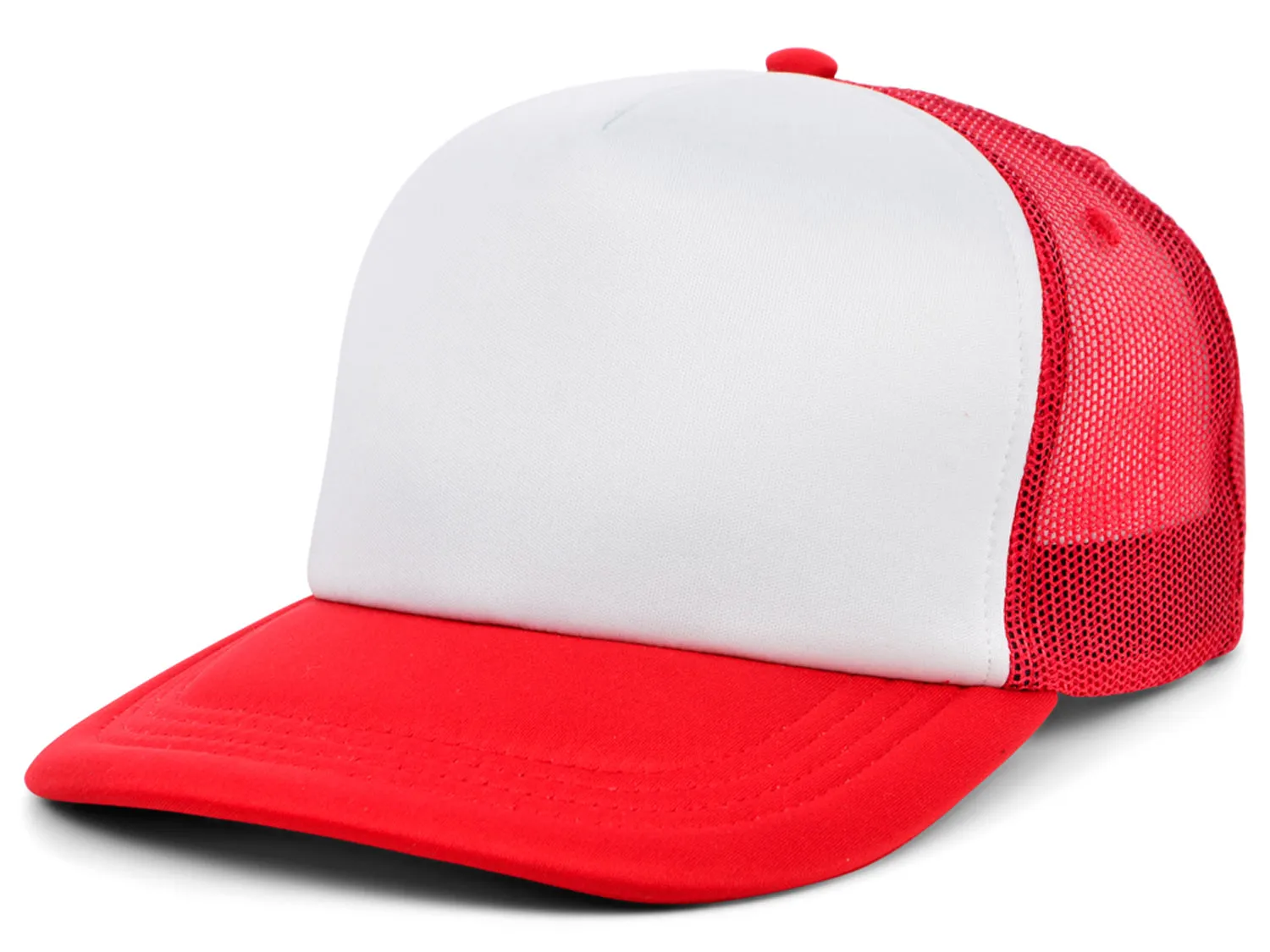 Crowns By Lids Screen Foam Trucker Cap - White/Red