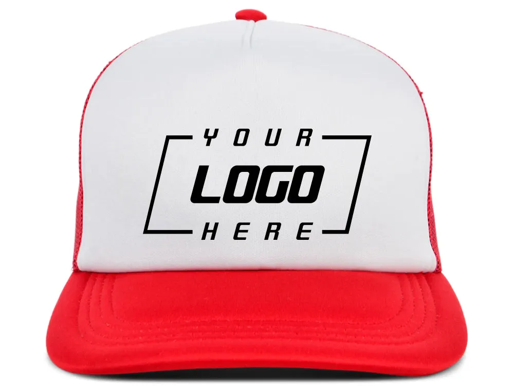 Crowns By Lids Screen Foam Trucker Cap - White/Red