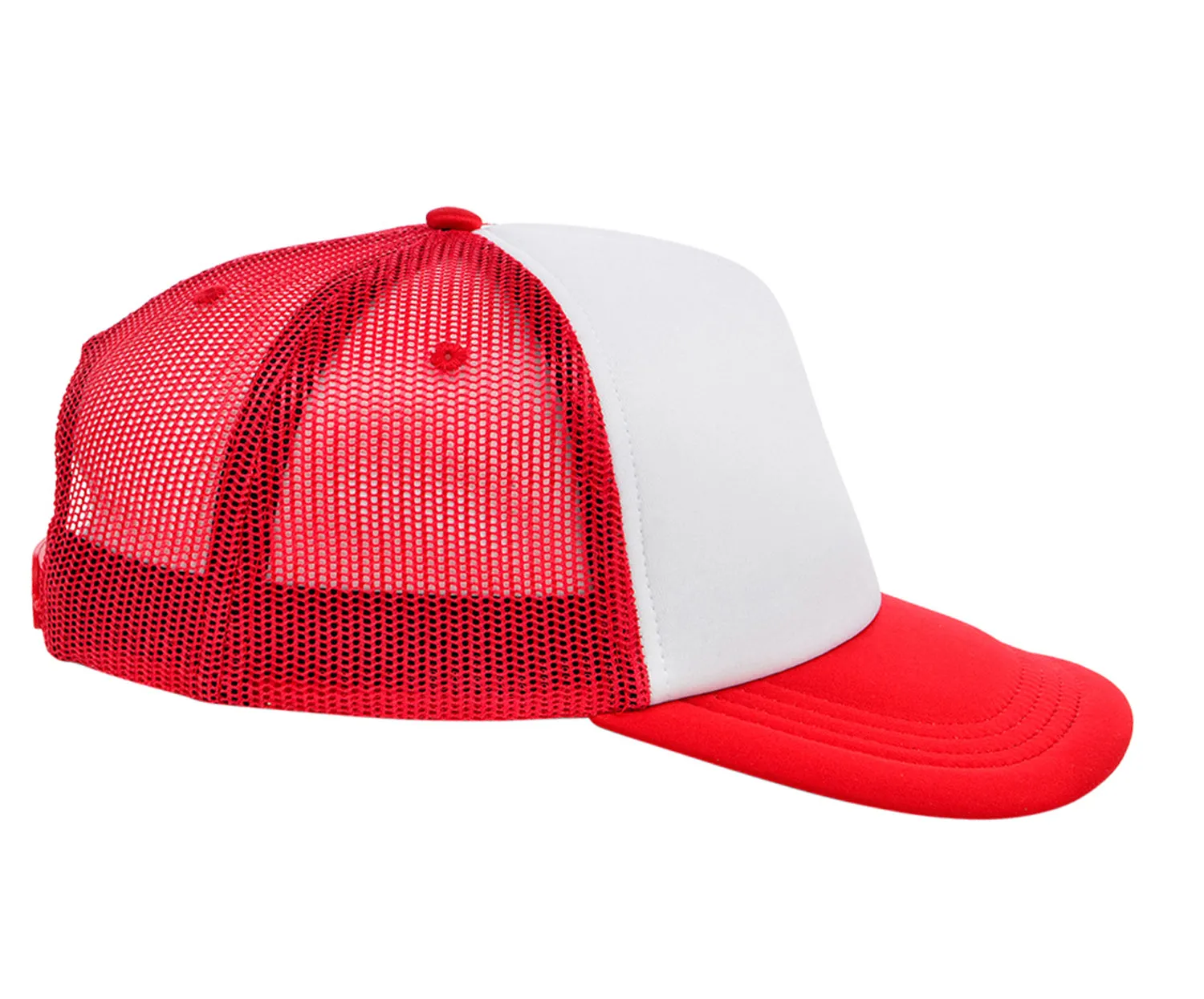 Crowns By Lids Screen Foam Trucker Cap - White/Red