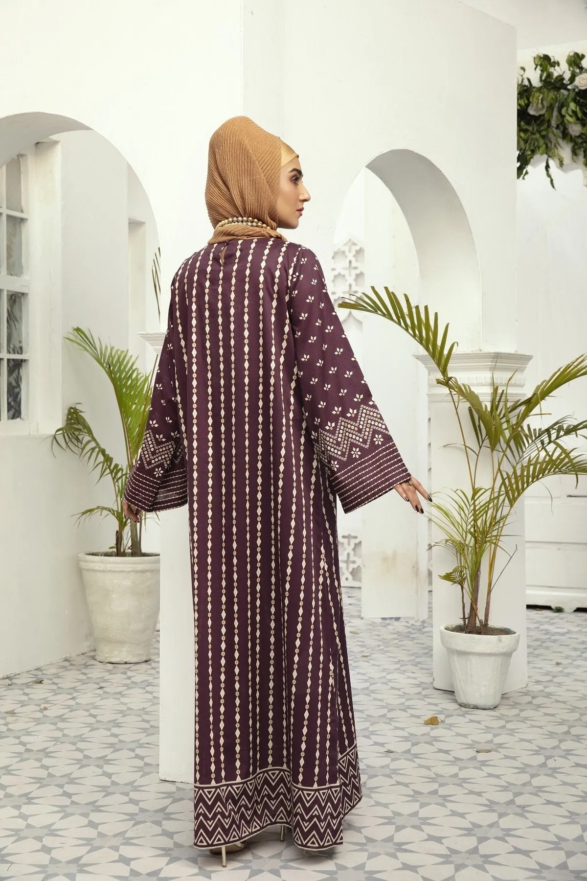 DE20-03 Printed Stitched Fustaan  1PC