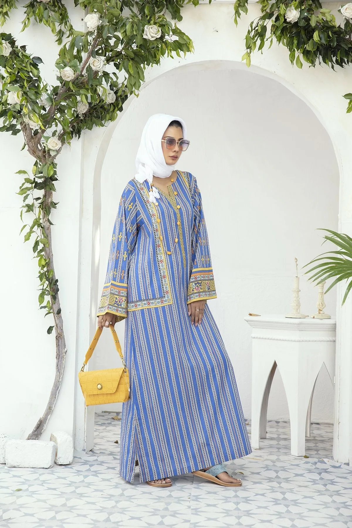 DE20-04 Printed Stitched Fustaan  1PC