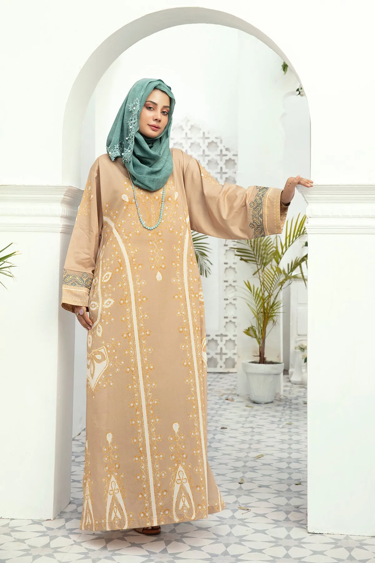 DE20-22 Printed Stitched Fustaan  1PC