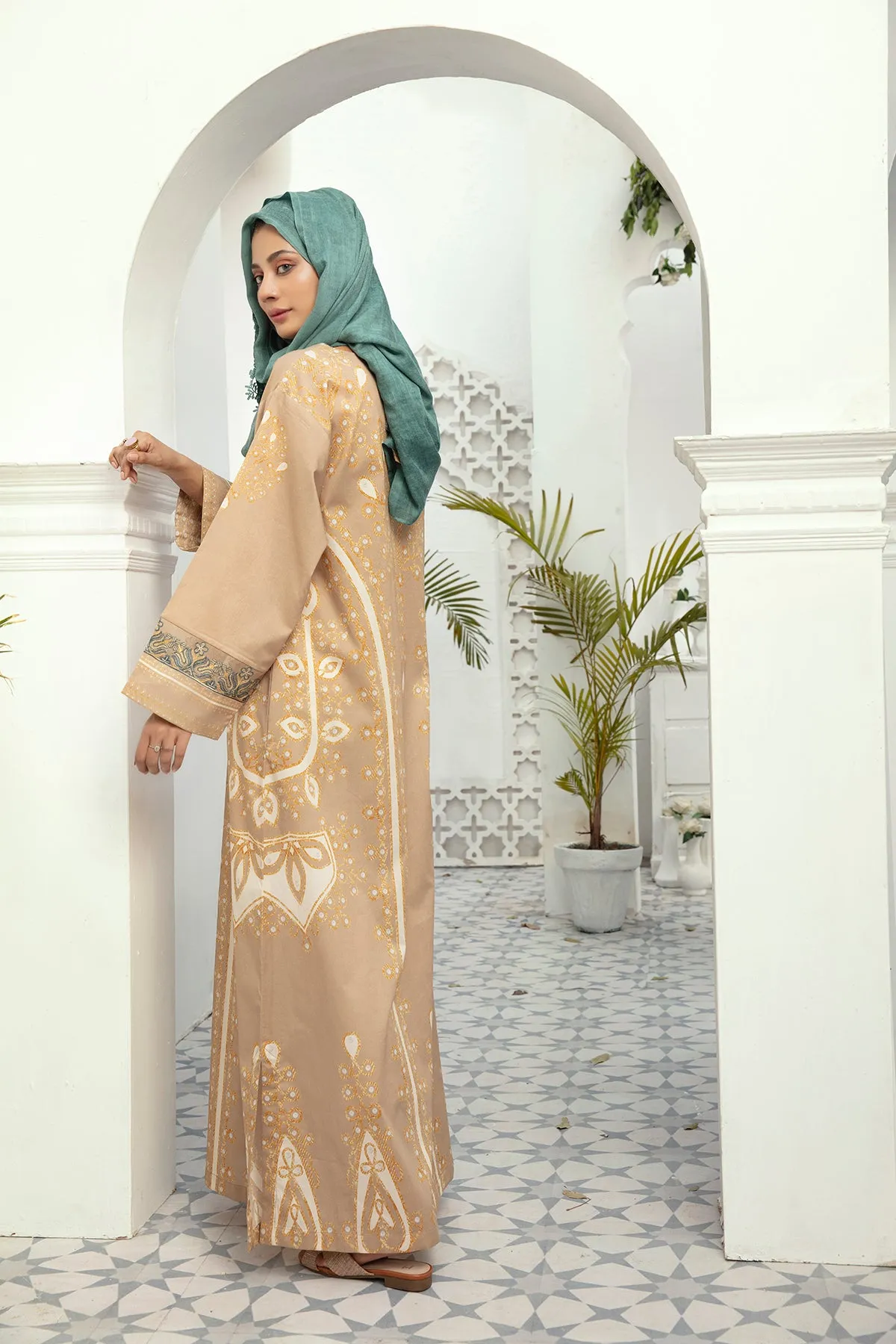 DE20-22 Printed Stitched Fustaan  1PC