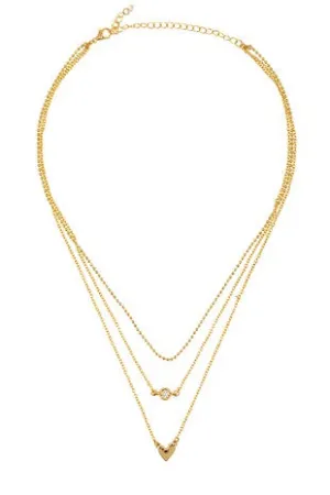 DO FOR LOVE Gold Layered Minimalist Necklace Set