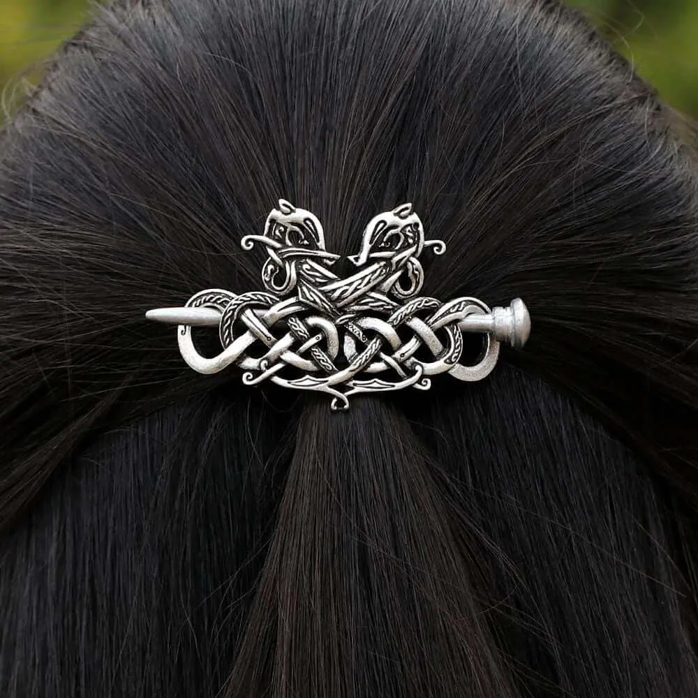 Dragon Heads Viking Hairpin