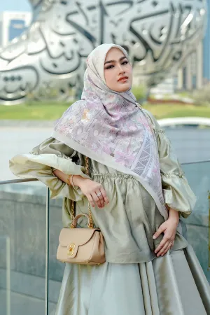 Dubai Voile Square - Ivory