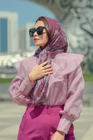 Dubai Voile Square - Magenta