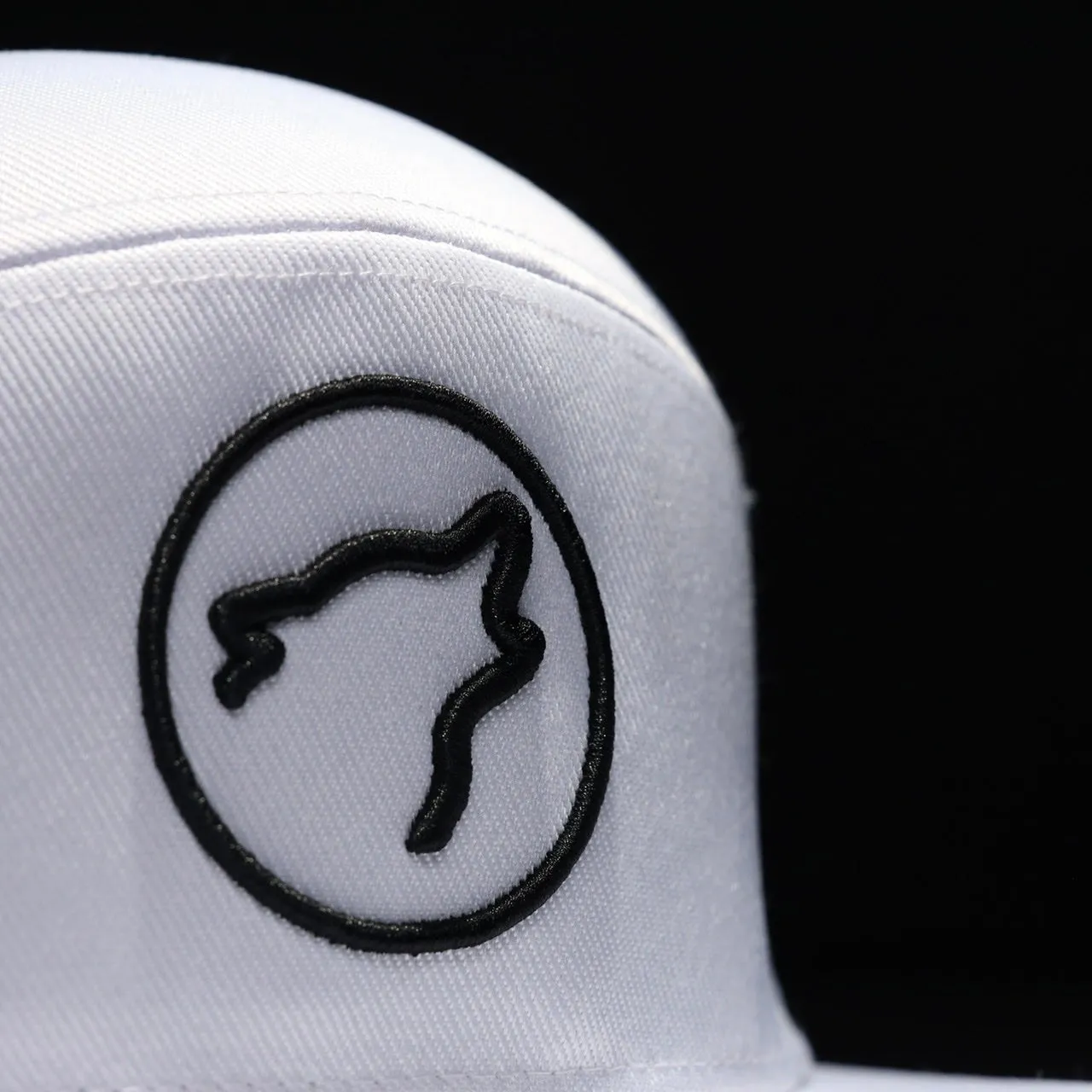 Flat Bill Snapback Hat Arctic White