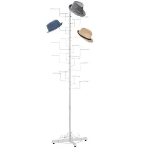 Freestanding Display Stand with 20 Circular Hooks for Hats and Wigs
