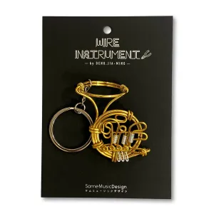 French Horn Wire Art Keychain