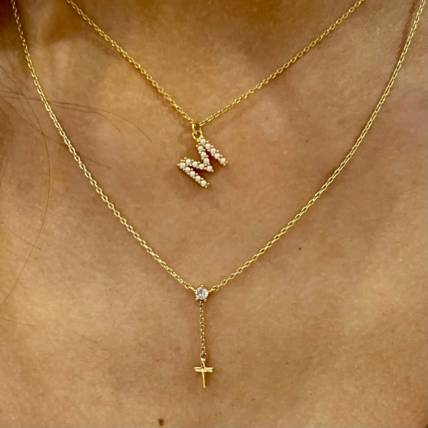 Gala Pearl Mini Initial Necklace Brenda Grands