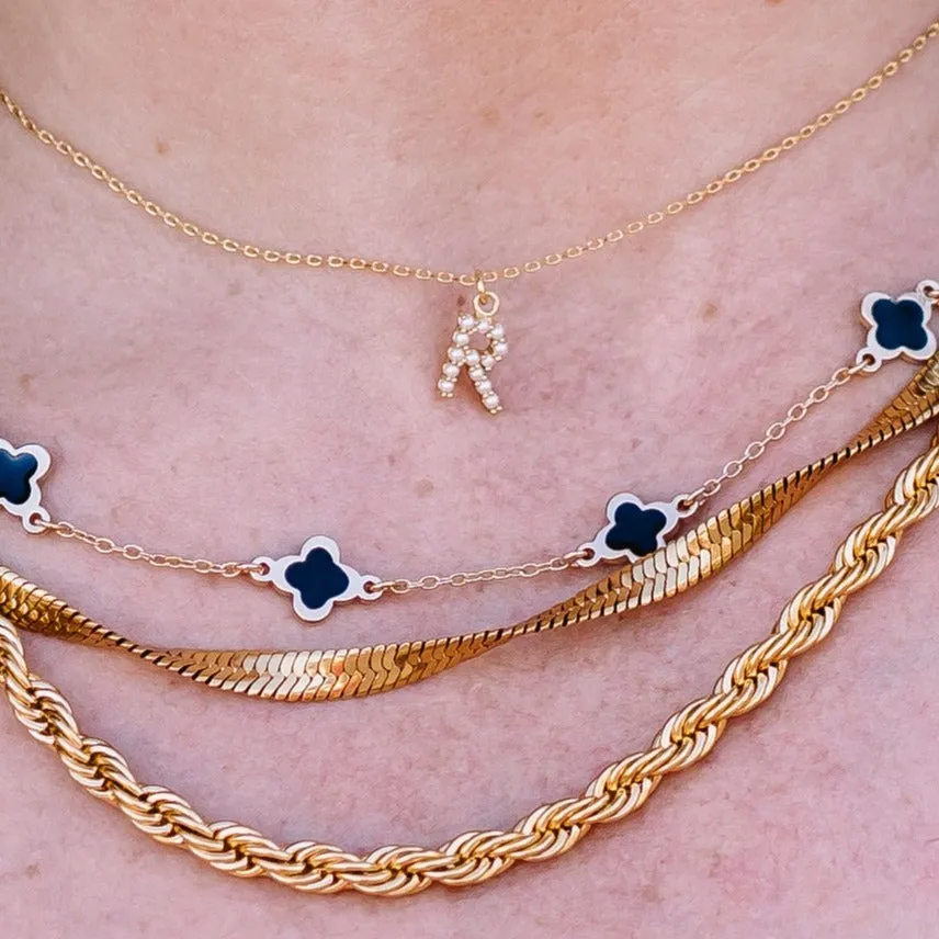 Gala Pearl Mini Initial Necklace Brenda Grands