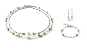 Geo Cube 4 in 1 Multi Gold, Howlite &  Titanium Set