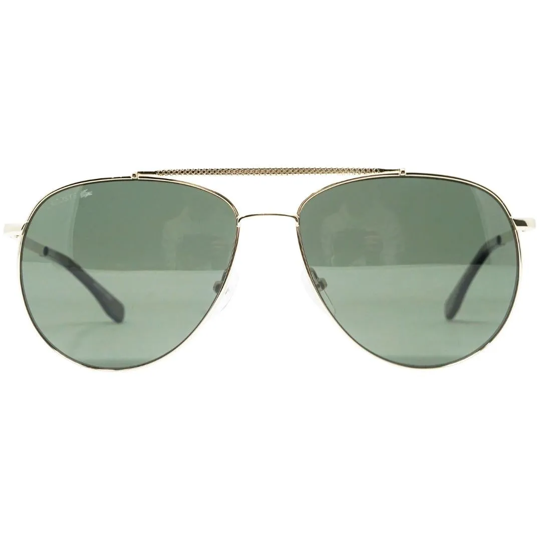 Lacoste Grey Polarized Lens Gold Sunglasses