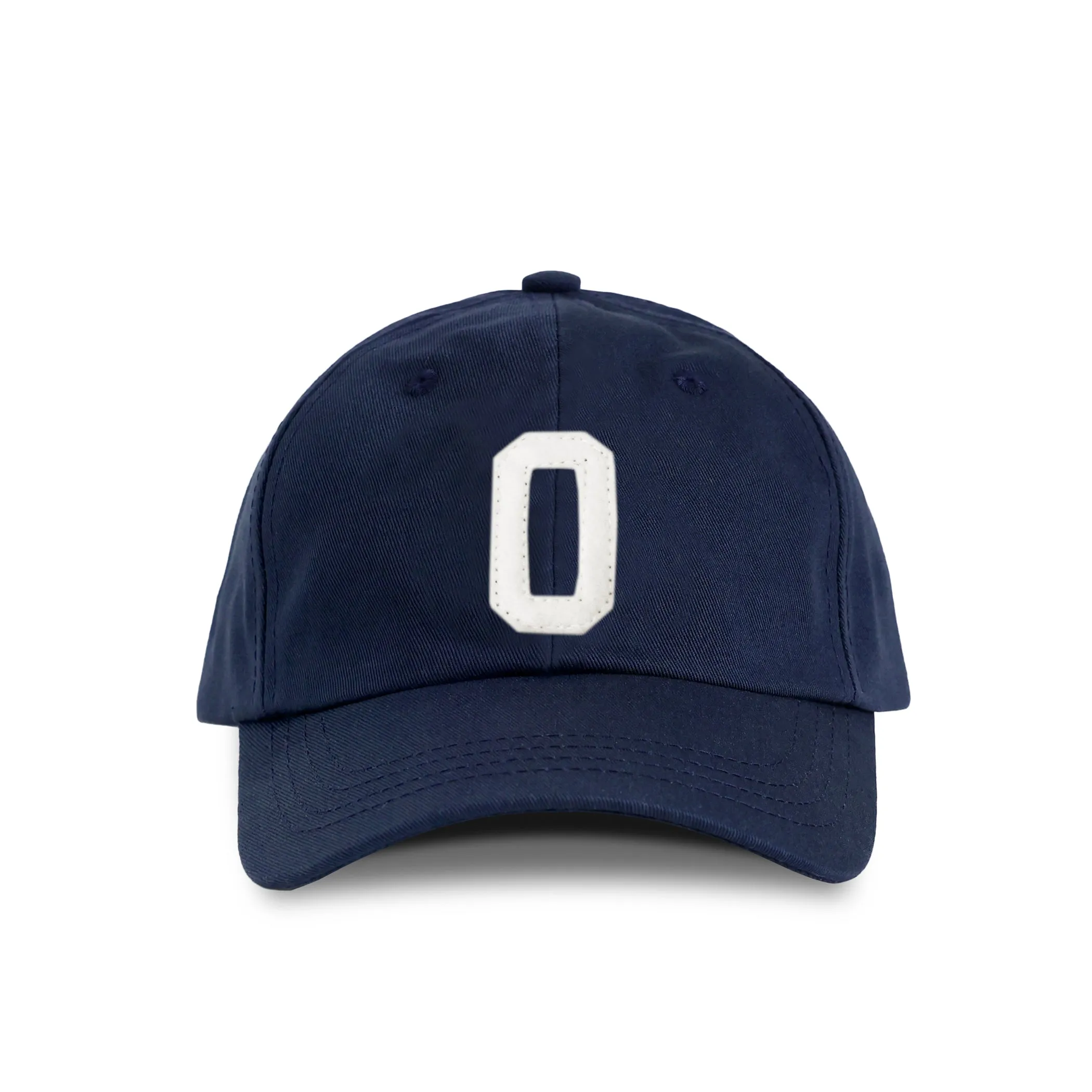 Letter O Baseball Hat Navy