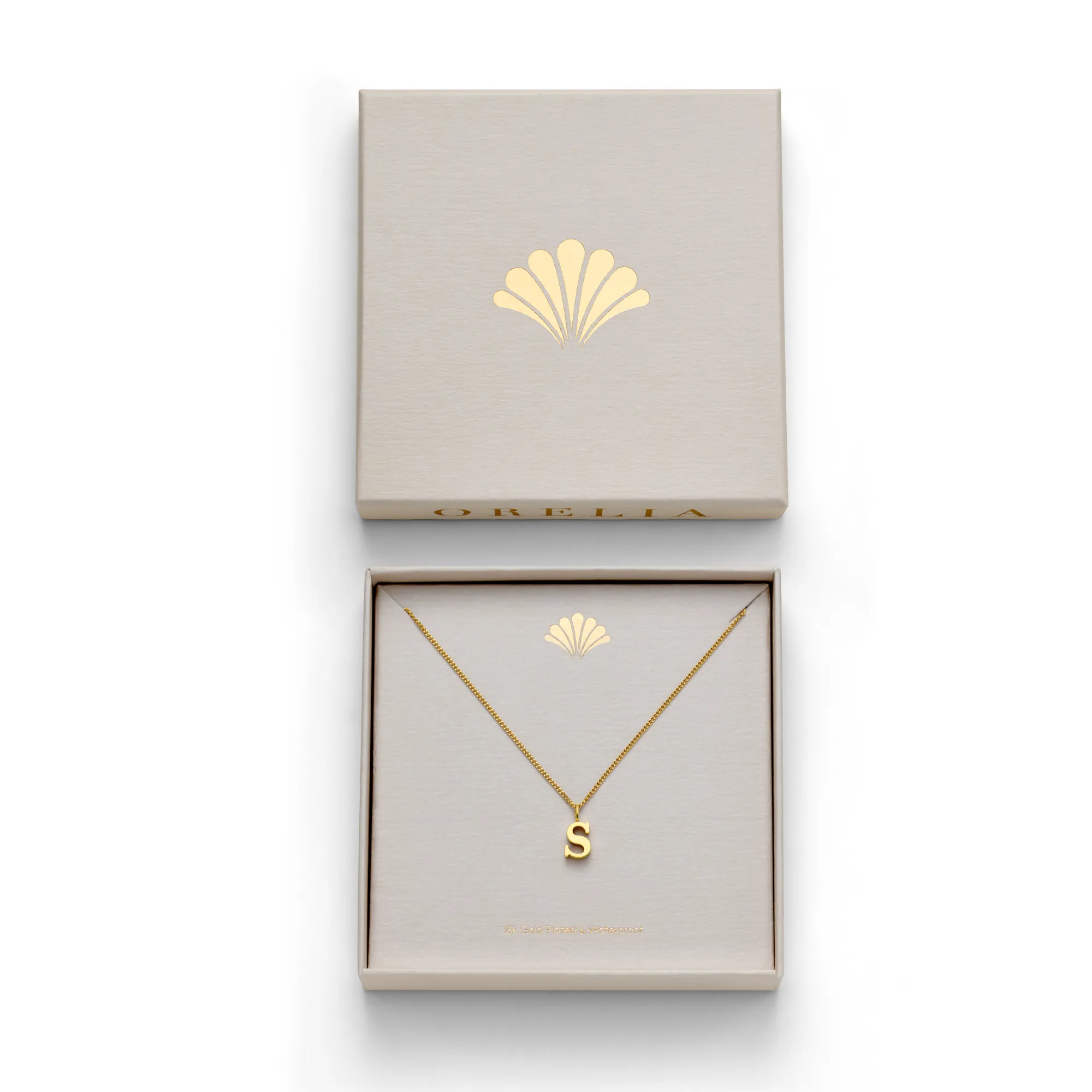 LUXE S Initial Necklace - Gold