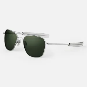 Matte Chrome Aviator Sunglasses by Randolph Engineering