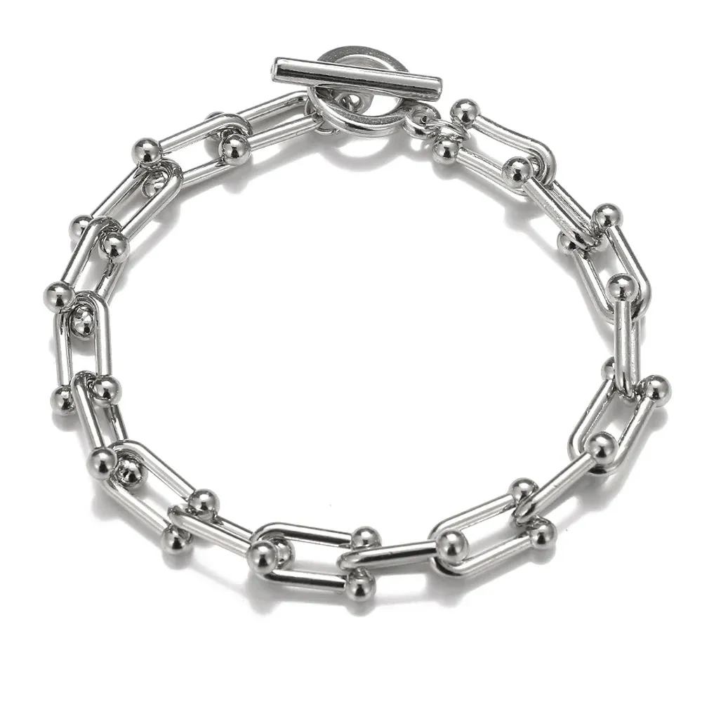 MAYTRENDS  -  Bohemian Bracelets for Women Fashion Multilayer Beaded Chain Bracelets Set Charm Bracelet Bangles Jewelry Punk