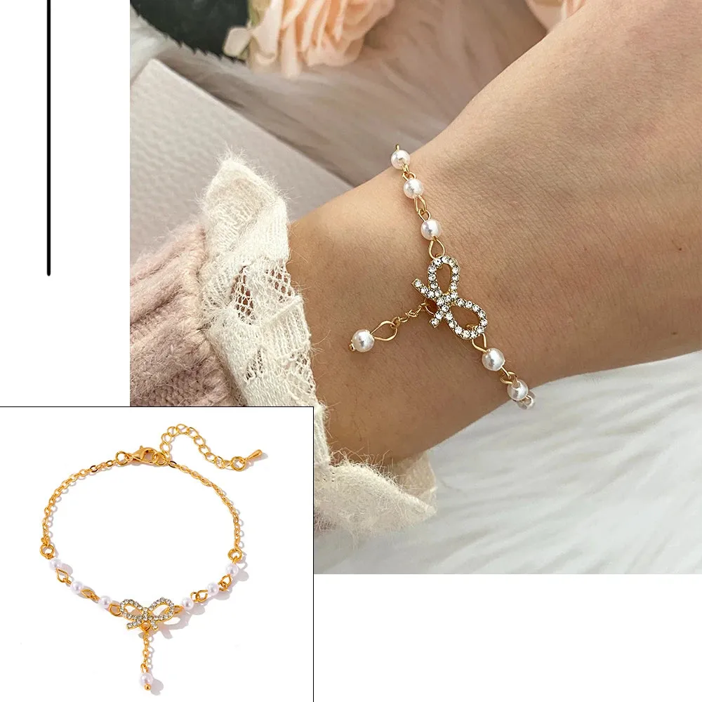 MAYTRENDS  -  Bohemian Bracelets for Women Fashion Multilayer Beaded Chain Bracelets Set Charm Bracelet Bangles Jewelry Punk