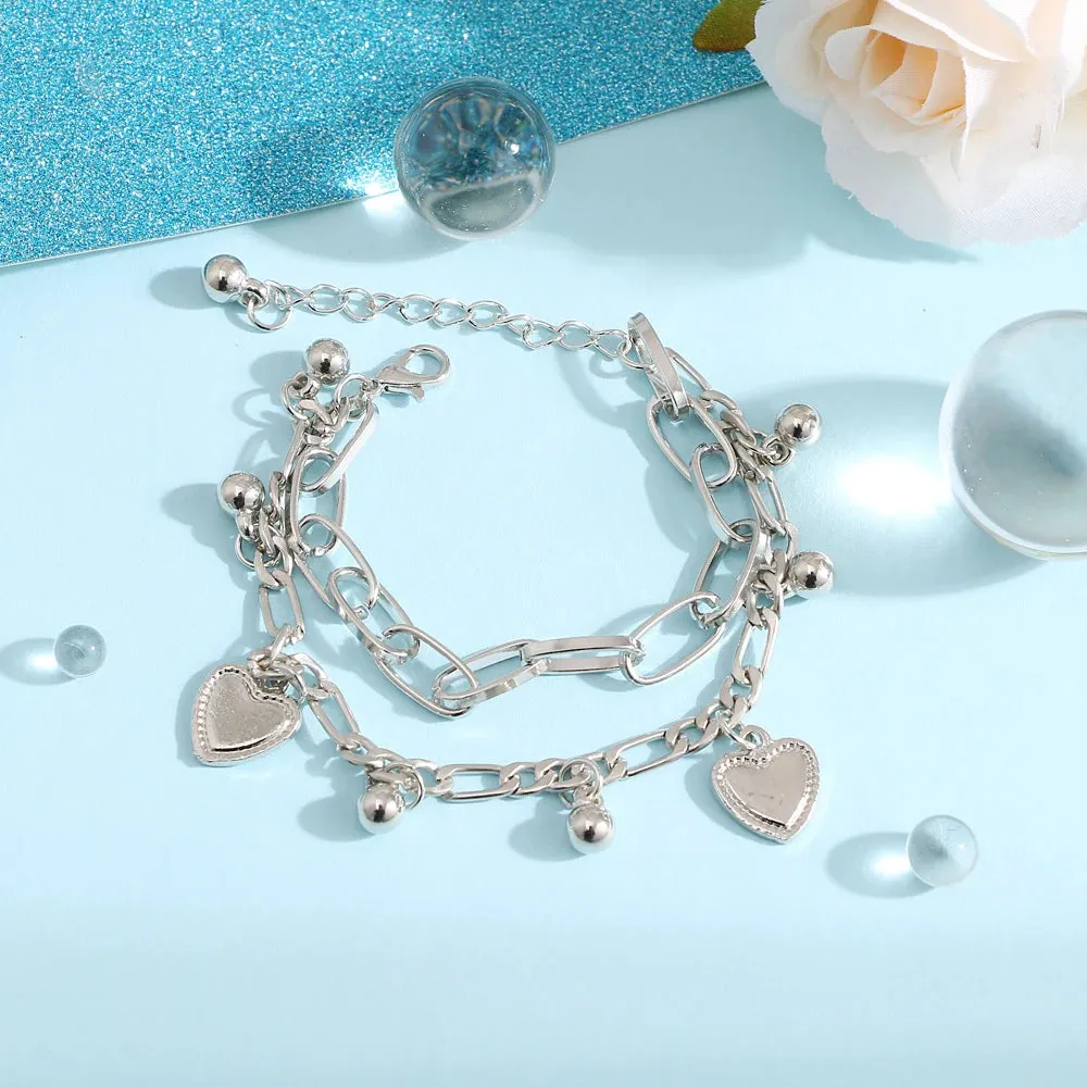 MAYTRENDS  -  Bohemian Bracelets for Women Fashion Multilayer Beaded Chain Bracelets Set Charm Bracelet Bangles Jewelry Punk