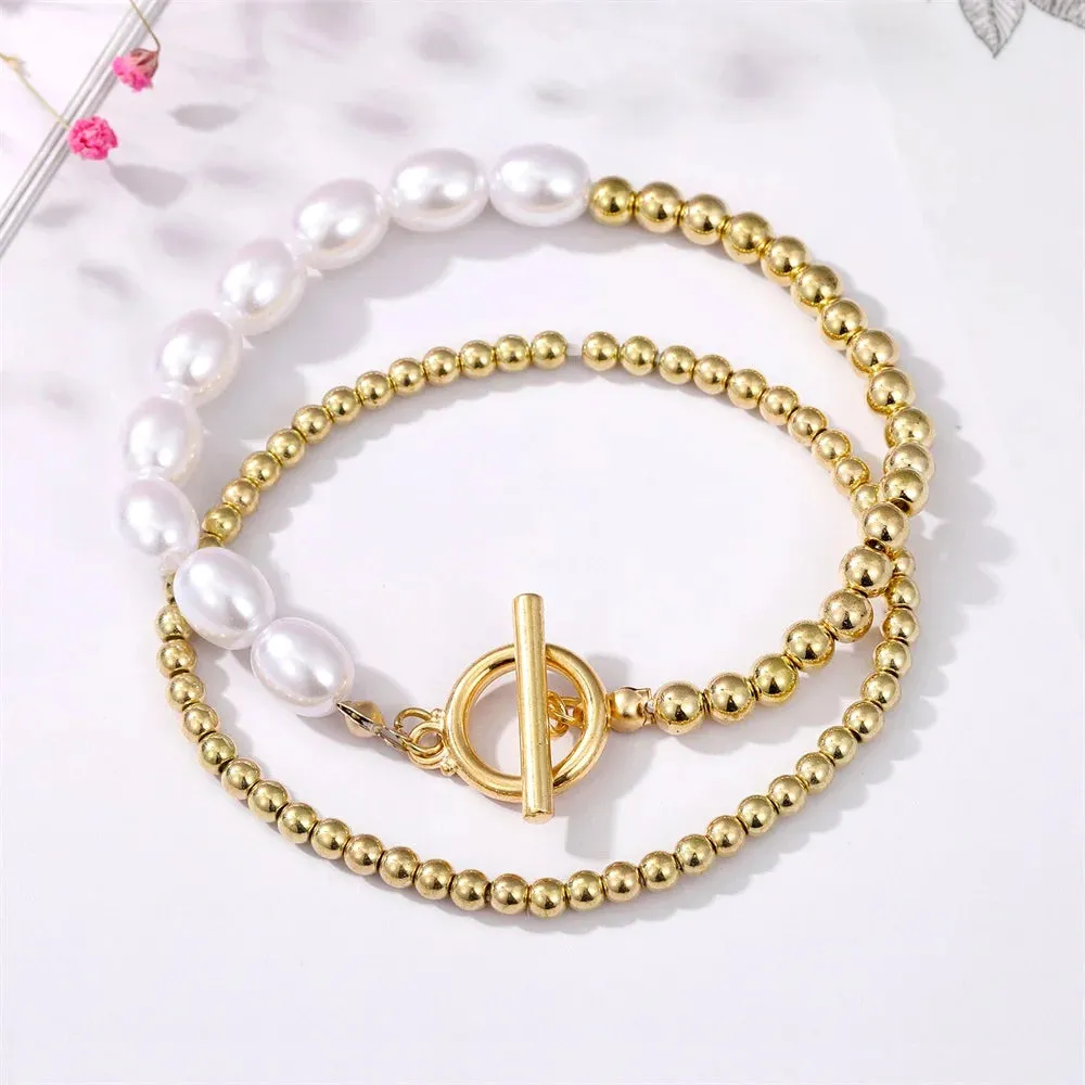MAYTRENDS  -  Bohemian Bracelets for Women Fashion Multilayer Beaded Chain Bracelets Set Charm Bracelet Bangles Jewelry Punk