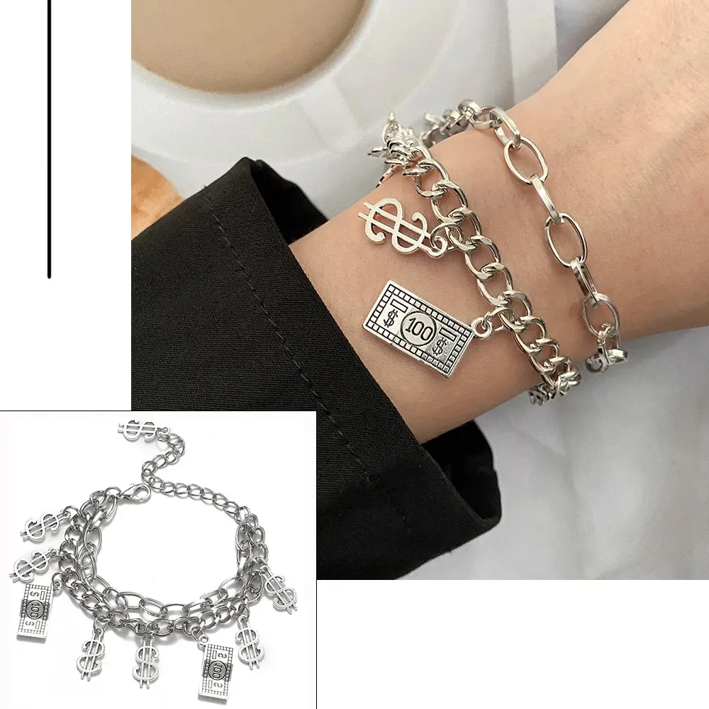 MAYTRENDS  -  Bohemian Bracelets for Women Fashion Multilayer Beaded Chain Bracelets Set Charm Bracelet Bangles Jewelry Punk